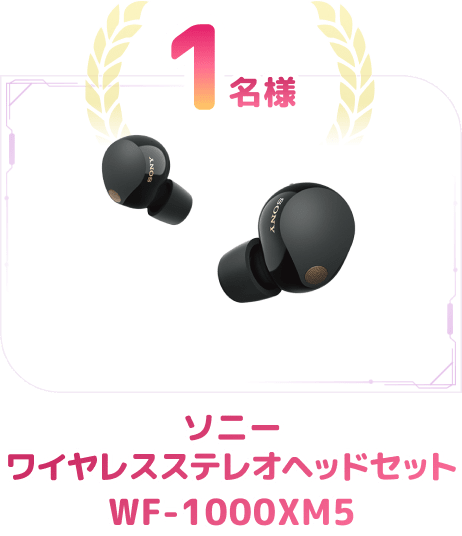 1名様 ソニー ワイヤレスステレオヘッドセット WF-1000XM5